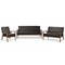 Baxton Studio Sorrento Brown Faux Leather Upholstered Wooden 3 Piece Living room Set 122-6765-6768-6771 - alternate 1